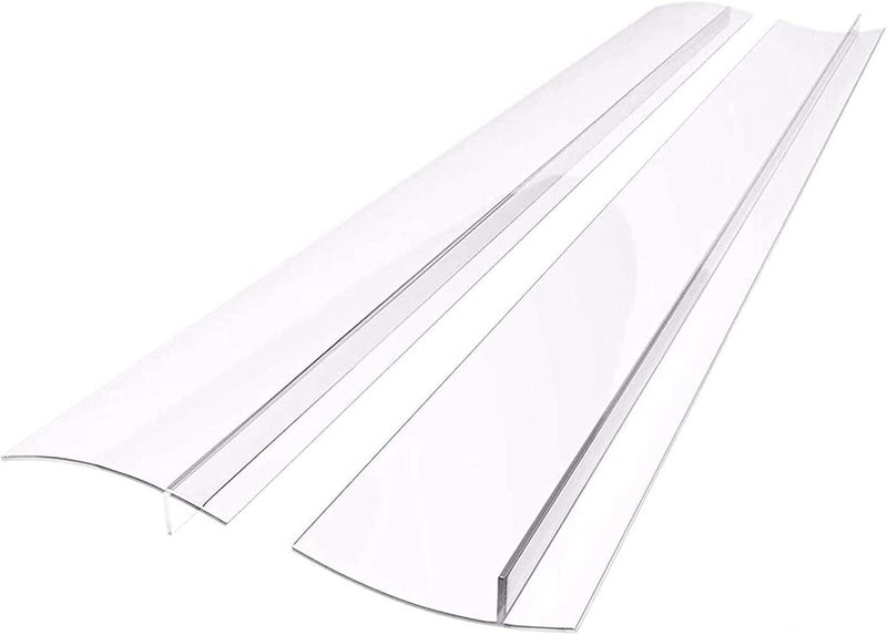 HELESIN Silicone Gap Covers, (2 PCS) Silicone Stove Gap filler Stopper Kitchen Stove Gap Covers - Flexible Stove Counter Gap Cover, Food Grade (21 Inches, Semi Clear) - Image 1